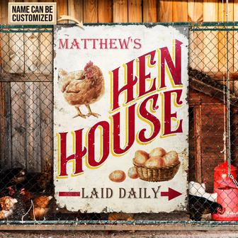 Personalized Chicken Hen House Custom Metal Sign - Farm Gift - Thegiftio UK