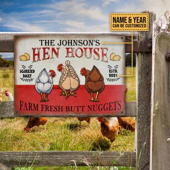 Personalized Chicken Hen House Nuggets Custom Metal Sign - Thegiftio UK