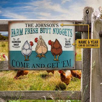 Personalized Chicken Nuggets Light Blue Metal Sign - Gift - Thegiftio UK