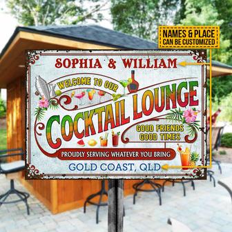 Personalized Cocktail Custom Metal Sign - Gift for Home Bar - Thegiftio UK