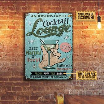 Personalized Cocktail Lounge Best Martini Metal Sign - Gift - Thegiftio UK