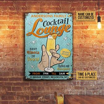 Best Mimosa Personalized Metal Sign - Gift for Home Bar - Thegiftio UK