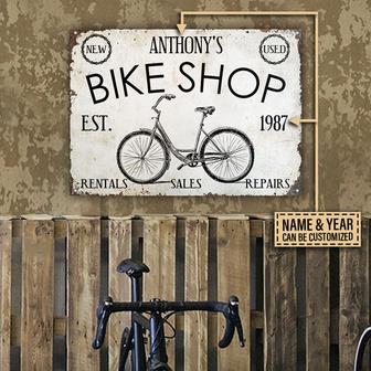 Personalized Cycling Bike Shop Custom Metal Sign - Thegiftio UK