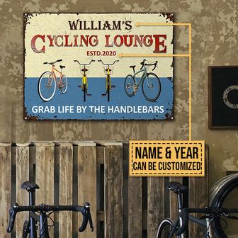 Grab Life Personalized Metal Sign - Gift for Cyclists - Thegiftio UK