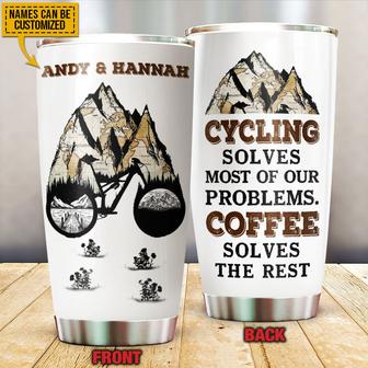 Cycling Solves Problems Custom Tumbler - Gift for Cyclists - Thegiftio UK