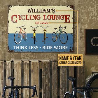 Think Less Personalized Metal Sign - Gift for Cyclists - Thegiftio UK
