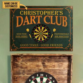 Good Times Good Friends Personalized Metal Sign - Darts Gift - Thegiftio UK
