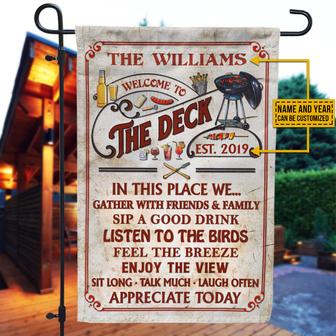 Gather With Friends Personalized Flag - Gift for Grilling - Thegiftio UK
