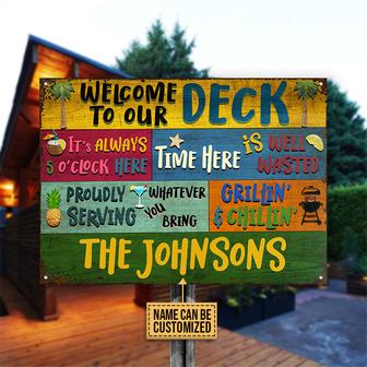 Welcome Grillin And Chillin Custom Metal Sign - Home Gift - Thegiftio UK