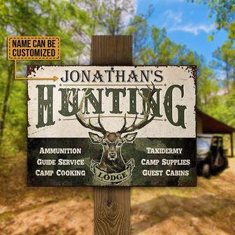 Personalized Deer Hunting Lodge Sign - Gift for Hunters - Thegiftio UK