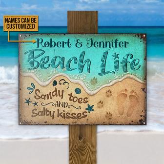 Dog Beach Life Sandy Toes Custom Metal Sign - Gift for Dogs - Thegiftio UK