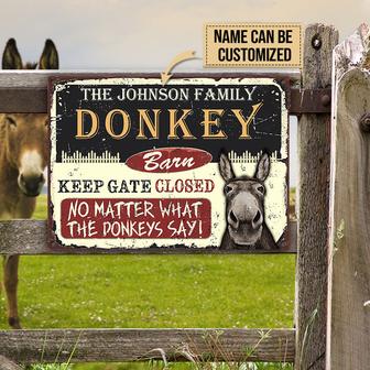 Donkey Barn Personalized Metal Sign - Gift for Farm Lovers - Thegiftio UK