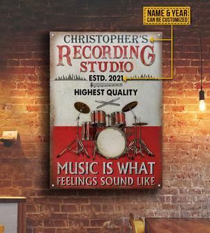 Drum Feelings Sound Like Personalized Metal Sign - Thegiftio UK