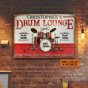 Play Hard Play Loud Personalized Metal Sign - Music Gift - Thegiftio UK