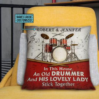 Drum Old Couple Personalized Pillow - Gift for Couples - Thegiftio UK