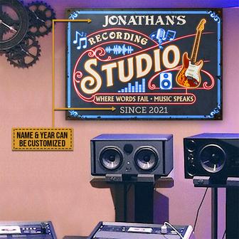 Personalized Electric Guitar Metal Sign - Gift for Musicians - Thegiftio UK