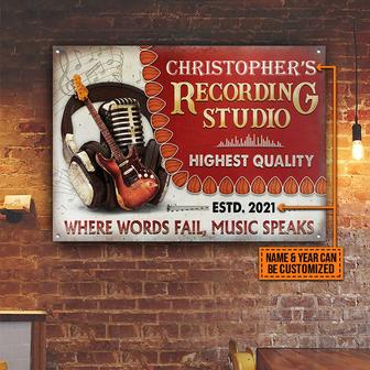 Personalized Electric Guitar Custom Metal Sign - Music Gift - Thegiftio UK