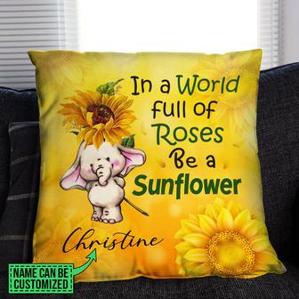Be A Sunflower Personalized Pillow - Gift for Friends - Thegiftio UK