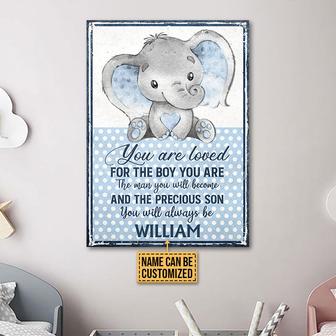 You Are Loved Personalized Metal Sign - Gift for Son - Thegiftio UK