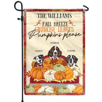 Fall Breeze Pumpkins Please Custom Flag - Dog Lovers Gift - Thegiftio UK
