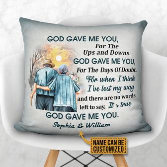 God Gave Me You Personalized Pillow - Gift for Couples - Thegiftio UK