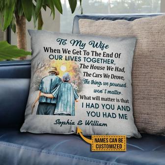 To My Wife When We Get Custom Pillow - Anniversary Gift - Thegiftio UK