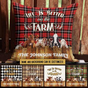Better On The Farm Personalized Pillow - Gift for Farmers - Thegiftio UK