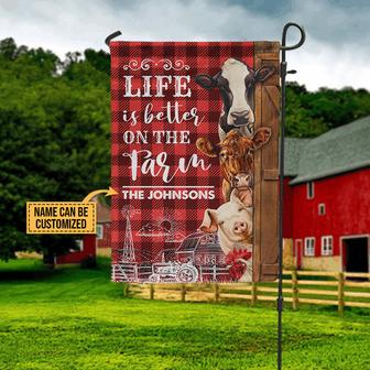 Better On The Farm Personalized Flag - Gift for Farmers - Thegiftio UK