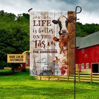 Better On The Farm Personalized Flag - Gift for Farmers - Thegiftio UK