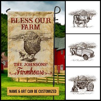Bless Our Farm Personalized Garden Flag - Gift for Farmers - Thegiftio UK