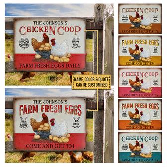 Personalized Farm Chicken Custom Metal Sign - Farmer Gift - Thegiftio UK