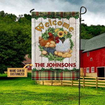 Personalized Farm Chicken Welcome Custom Flag - Garden Gift - Thegiftio UK