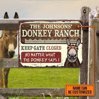 Keep Gate Closed Personalized Metal Sign - Gift for Farmers - Thegiftio UK