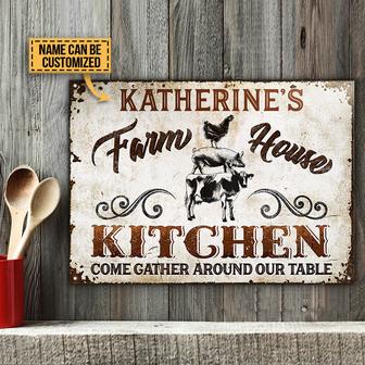 Personalized Farmhouse Kitchen Custom Metal Sign - Home Gift - Thegiftio UK