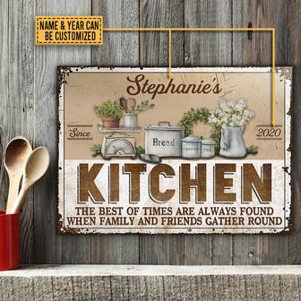 Farm Kitchen Gather Round Custom Metal Sign - Gift for Home - Thegiftio UK