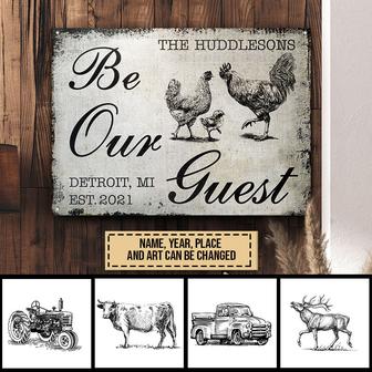 Be Our Guest Personalized Metal Sign - Gift for Home Decor - Thegiftio UK