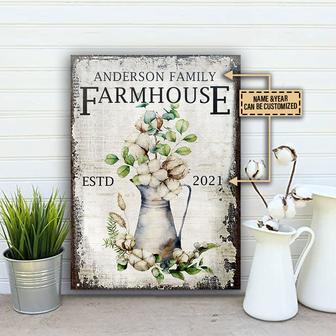 Farmhouse Cotton Personalized Metal Sign - Gift for Friends - Thegiftio UK