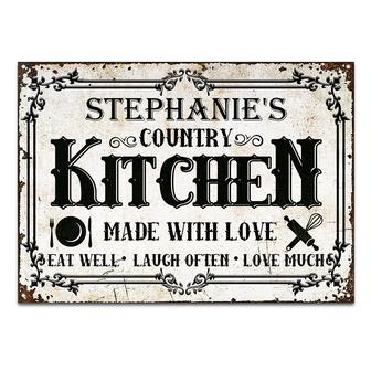 Made With Love Personalized Metal Sign - Gift for Home Decor - Thegiftio UK