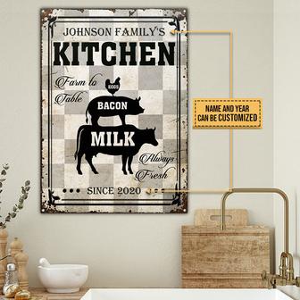 Farm To Table Personalized Metal Sign - Gift for Home Chefs - Thegiftio UK