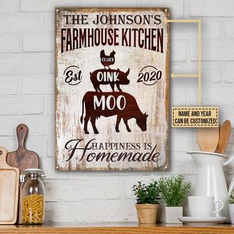 Personalized Farmhouse Kitchen Metal Sign - Gift for Home - Thegiftio UK