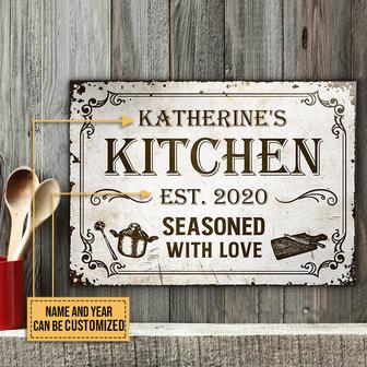 Farmhouse Kitchen With Love Custom Metal Sign - Home Gift - Thegiftio UK