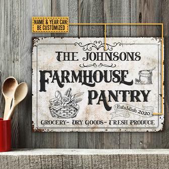 Personalized Farmhouse Pantry Grocery Metal Sign - Home Gift - Thegiftio UK