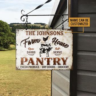 Personalized Farmhouse Pantry Self Serve Metal Sign - Gift - Thegiftio UK