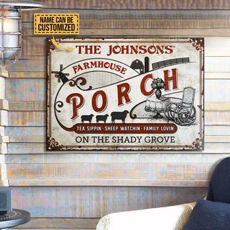 Personalized Farmhouse Porch Sheep Watchin Metal Sign - Thegiftio UK