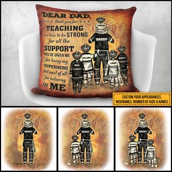 Firefighter Dad And Child Thank You Custom Pillow - Dad Gift - Thegiftio UK