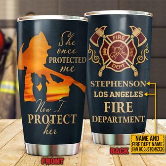Firefighter Protect Mom Custom Tumbler - Gift for Moms - Thegiftio UK