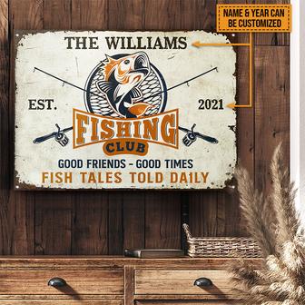 Fish Tales Told Daily Custom Metal Sign - Gift for Friends - Thegiftio UK