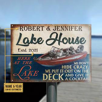 Fishing Boat Lake Don't Hide Crazy Custom Metal Sign - Gift - Thegiftio UK