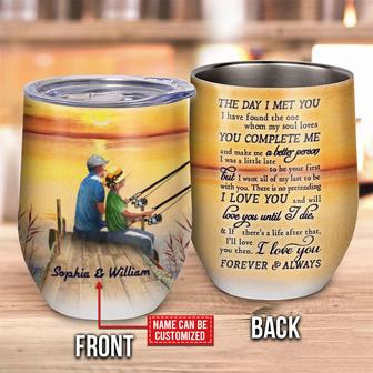 The Day I Met You Custom Wine Tumbler - Gift for Couples - Thegiftio UK