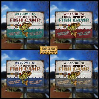 Drop A Line Personalized Metal Sign - Gift for Fishermen - Thegiftio UK
